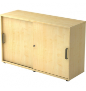 Schiebet&uuml;renschrank V1752/V1753 V1752S/3/3/SG, abschlie&szlig;bar, 2 OH, ahorn, 120x74,8x40cm (BxHxT)