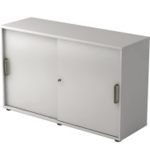 Schiebet&uuml;renschrank V1752/V1753 V1752S/5/S/SG, abschlie&szlig;bar, 2 OH, grau/silber, 120x74,8x40cm (BxHxT)