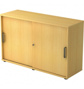 Schiebet&uuml;renschrank V1752/V1753 V1752S/6/6/SG, abschlie&szlig;bar, 2 OH, buche, 120x74,8x40cm (BxHxT)