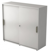 Schiebet&uuml;renschrank V1752/V1753 V1753S/5/5/SG, abschlie&szlig;bar, 3 OH, grau, 120x110x40cm (BxHxT)