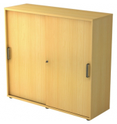 Schiebet&uuml;renschrank V1753S/6/6/SG, abschlie&szlig;bar, 3 OH, buche, 120x110x40cm (BxHxT)