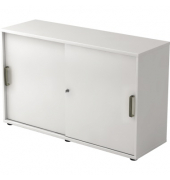 Schiebet&uuml;renschrank V1752/V1753 V1752S/W/W/SG, abschlie&szlig;bar, 2 OH, wei&szlig;, 120x74,8x40cm (BxHxT)