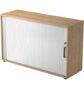 Rollladenschrank V1732/V1733 V1732S/N/S/SG, abschlie&szlig;bar, 2 OH, nussbaum/silber, 120x74,8x40cm (BxHxT)
