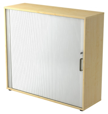 Rollladenschrank Haziender V1733S/3/S/SG, abschlie&szlig;bar, 3 OH, ahorn/silber, 120x110x40cm (BxHxT)