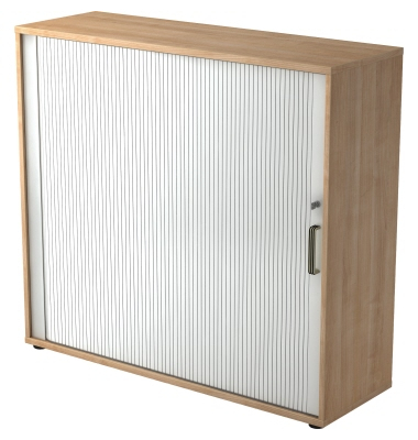 Rollladenschrank Haziender V1733S/N/S/SG, abschlie&szlig;bar, 3 OH, nussbaum/silber, 120x110x40cm (BxHxT)
