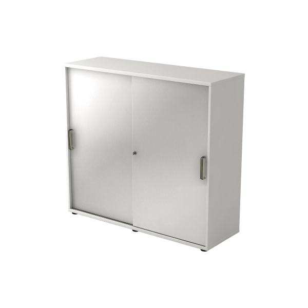 4032062155516 - Schiebetürenschrank V1752 V1753 V1753S W S SG abschließbar 3 OH weiß silber 120x110x40cm (BxHxT) 4032062155516 Hammerbacher