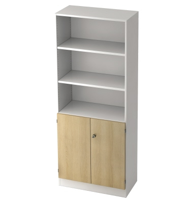 Regalschrank Solid V6770WESG 5OH weißeiche
