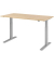 Sitz-Steh-Schreibtisch, elektrisch höhenverstellbar, 70-120cm (H), 160x80cm (BxT), rechteckig, eiche / silber