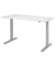 Sitz-Steh-Schreibtisch, elektrisch höhenverstellbar, 70-120cm (H), 160x80cm (BxT), rechteckig, weiß / silber