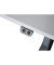 Sitz-Steh-Schreibtisch, elektrisch höhenverstellbar, 70-120cm (H), 160x80cm (BxT), rechteckig, weiß / silber