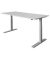 Sitz-Steh-Schreibtisch, elektrisch höhenverstellbar, 70-120cm (H), 180x80cm (BxT), rechteckig, grau / silber