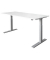 Sitz-Steh-Schreibtisch, elektrisch höhenverstellbar, 70-120cm (H), 180x80cm (BxT), rechteckig, weiß / silber