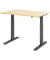 Sitz-Steh-Schreibtisch, elektrisch höhenverstellbar, 70-120cm (H), 120x80cm (BxT), rechteckig, ahorn / graphit