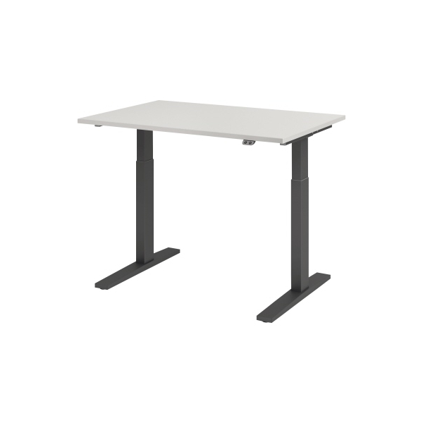 4032062185506 - Sitz-Steh-Schreibtisch VXMKA12 5 G elektrisch höhenverstellbar 70-120cm (H) 120x80cm (BxT) rechteckig grau   graphit 4032062