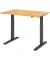 Sitz-Steh-Schreibtisch, elektrisch höhenverstellbar, 70-120cm (H), 120x80cm (BxT), rechteckig, buche / graphit