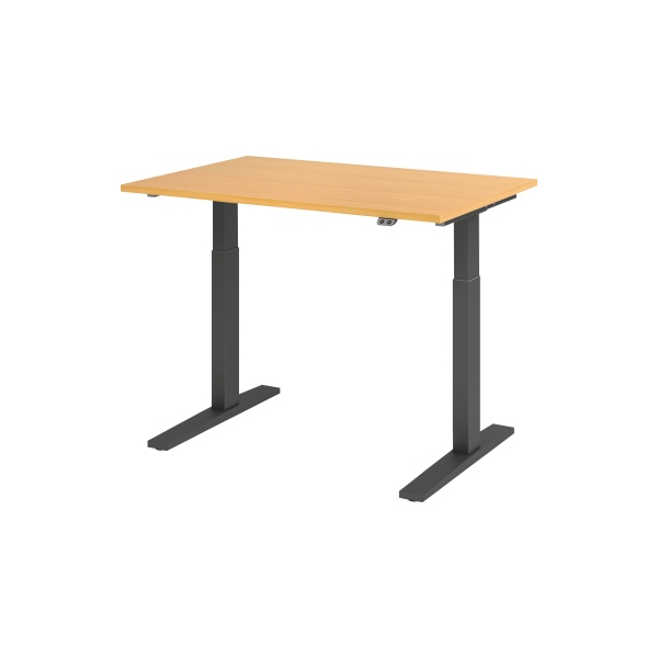 4032062185513 - Sitz-Steh-Schreibtisch VXMKA12 6 G elektrisch höhenverstellbar 70-120cm (H) 120x80cm (BxT) rechteckig buche   graphit 403206