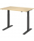 Sitz-Steh-Schreibtisch XMKA, elektrisch h&ouml;henverstellbar, 70-120cm (H), 120x80cm (BxT), rechteckig, eiche / graphit