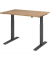 Sitz-Steh-Schreibtisch, elektrisch höhenverstellbar, 70-120cm (H), 120x80cm (BxT), rechteckig, nussbaum / graphit