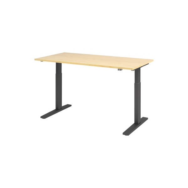 4032062185582 - Sitz-Steh-Schreibtisch VXMKA16 3 G elektrisch höhenverstellbar 70-120cm (H) 160x80cm (BxT) rechteckig ahorn   graphit 403206