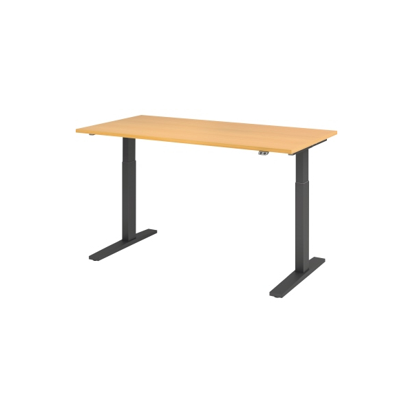 4032062185605 - Sitz-Steh-Schreibtisch VXMKA16 6 G elektrisch höhenverstellbar 70-120cm (H) 160x80cm (BxT) rechteckig buche   graphit 403206