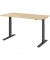 Sitz-Steh-Schreibtisch, elektrisch höhenverstellbar, 70-120cm (H), 160x80cm (BxT), rechteckig, eiche / graphit