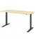 Sitz-Steh-Schreibtisch, elektrisch höhenverstellbar, 70-120cm (H), 180x80cm (BxT), rechteckig, ahorn / graphit