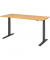 Sitz-Steh-Schreibtisch, elektrisch höhenverstellbar, 70-120cm (H), 180x80cm (BxT), rechteckig, buche / graphit