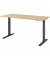 Sitz-Steh-Schreibtisch, elektrisch höhenverstellbar, 70-120cm (H), 180x80cm (BxT), rechteckig, eiche / graphit