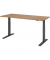 Sitz-Steh-Schreibtisch, elektrisch höhenverstellbar, 70-120cm (H), 180x80cm (BxT), rechteckig, nussbaum / graphit
