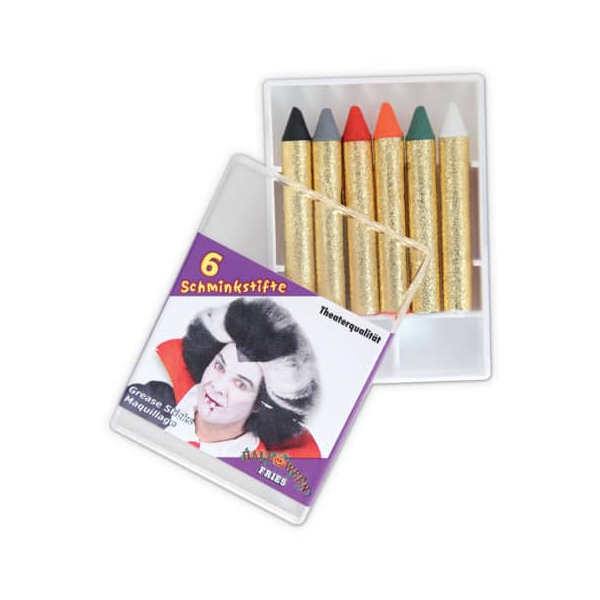 6 Stück Fries Schminkstift Halloween 4009384300351 FRIES 6 Stück