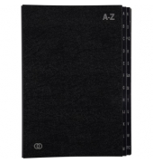 Pultordner oeco 3424, A-Z, schwarz, A4, 24 F&auml;cher