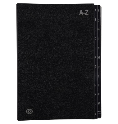Pultordner oeco 3424, A-Z, schwarz, A4, 24 F&auml;cher