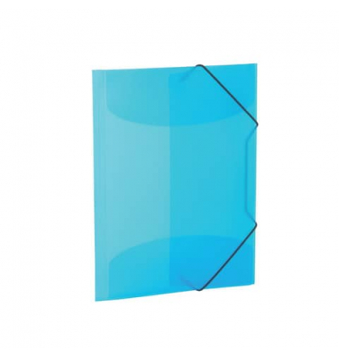 Gummizugmappe 19518, A3 hellblau Polypropylen (PP), mit 3 Einschlagklappen