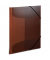 Gummizugmappe 19522, A3 braun Polypropylen (PP), mit 3 Einschlagklappen