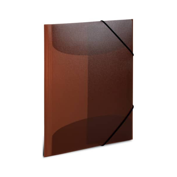 4008705195225 - Gummizugmappe 19522 A3 braun Polypropylen (PP) mit 3 Einschlagklappen 4008705195225 Herma