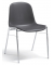 Stapelstühle grau 209355 ergonomische Sitzschale Chromgestell