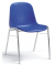 Stapelstühle blau 209354 ergonomische Sitzschale Chromgestell