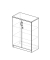 Aktenschrank MULTI M 258948, Holz abschließbar, 3 OH, 80 x 114,5 x 42 cm, lichtgrau
