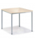 Besprechungstisch Deskin-Line, 72cm (H), 80x80cm (BxT), 4 Personen, quadratisch, ahorn / silber
