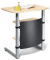 Stehpult MULTI M, manuell höhenverstellbar 120cm (H), 83x56cm (BxT), rechteckig, ahorn / silber