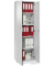 Aktenschrank MULTI M 271088, Holz abschließbar, 5 OH, 60 x 194,8 x 38 cm, lichtgrau
