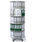 Ordnerdrehsäule 219519 lichtgrau, 5 Etagen, 120 Ordner, 203x80cm (HxØ)