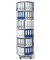 Ordnerdrehsäule 219605 lichtgrau, 6 Etagen, 144 Ordner, 239x80cm (HxØ)