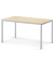 Besprechungstisch Deskin-Line, 72cm (H), 140x80cm (BxT), 6 Personen, rechteckig, ahorn / silber