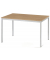 Konferenztisch 332102, 72,8cm (H), 120x80cm (BxT), 6 Personen, rechteckig, nussbaum / silber