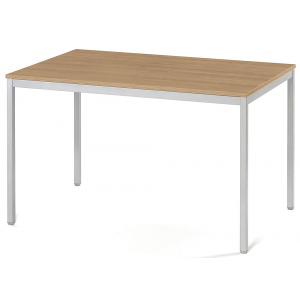 Deskin Konferenztisch MODUL, 72,8cm (H), 120x80cm (BxT), 6 Personen, rechteckig, nussbaum / silber 0000040332102 Deskin