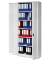 Stahlschrank 266433, abschlie&szlig;bar, 4 OH, lichtgrau, 92x195x42cm (BxHxT)