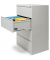 H&auml;ngeregistraturschrank 236579 Base L, lichtgrau, 4 Schubladen, 2-bahnig