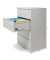 H&auml;ngeregistraturschrank 236579 Base L, lichtgrau, 4 Schubladen, 2-bahnig