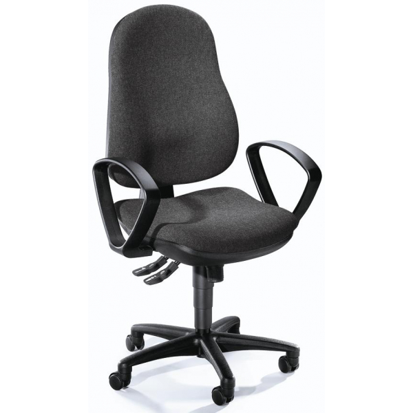 4251635600066 - Bürodrehstuhl COMFORT I anthrazit schwarz mit Armlehnen bis 110kg ohne Kopfstütze 4251635600066 Deskin 4251635600066 - Bürodrehstuhl COMFORT I anthrazit schwarz mit Armlehnen bis 110kg ohne Kopfstütze 4251635600066 Deskin